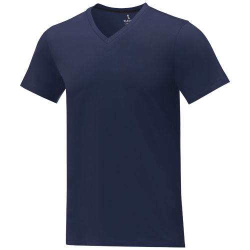 Pánské tričko s krátkým rukávem a výstřihem do V Somoto - Námořnická modř, XS
