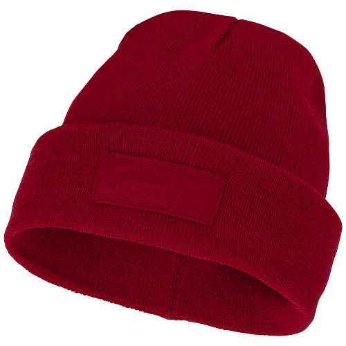 Čepice Boreas s políčkem na logo - Červená