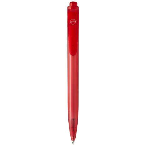 Plastové kuličkové pero Thalaasa z plastu recyklovaného z oceánu - Červená