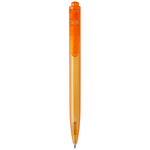 Plastové kuličkové pero Thalaasa z plastu recyklovaného z oceánu - Oranžová