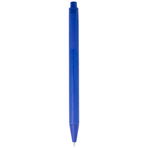 Chartik monochromatické kuličkové pero z recyklovaného papíru s matným povrchem - Modrá