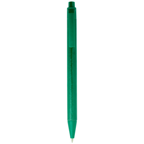 Chartik monochromatické kuličkové pero z recyklovaného papíru s matným povrchem - Zelená