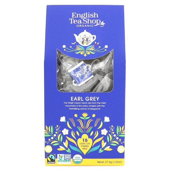 PYRAMID EARL GREY. Černý čaj Earl Grey - Královská modrá