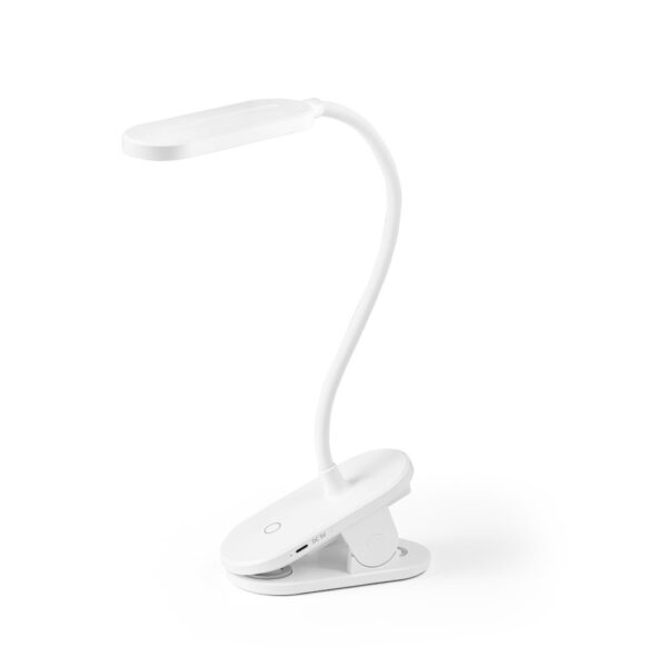 NESBIT II. Přenosná stolní lampa z recyklovaného ABS - Bílá