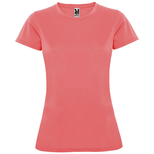 Montecarlo dámské sportovní tričko s krátkým rukávem - Fluor Coral, S