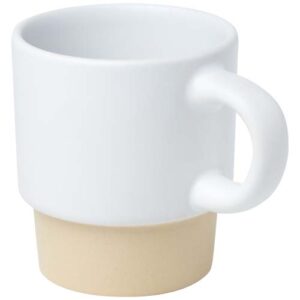 Olympia 130ml stohovatelný šálek na espresso s keramickým dnem - Bílá