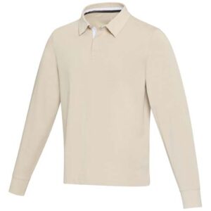 Clyde unisex ragbyová polo mikina - Lněná, 2XS