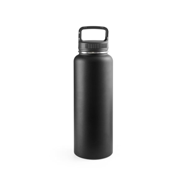 SINNER. Láhev z 90% recyklované nerezové oceli s velkou kapacitou až 1200 ml - Černá, 1200 ml