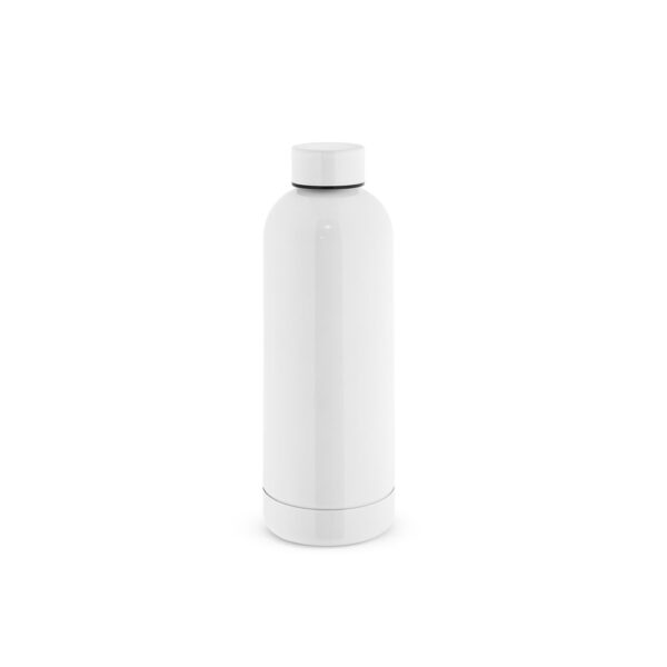 ODIN METTALIC. Láhev z 90% recyklované nerezové oceli 550 mL - Bílá, 550 ml