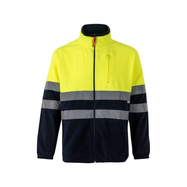 VL EROS LARGE. Dvoubarevná fleecová bunda (280 g/m²), z polyesteru (100 %) - Modrá, 5XL