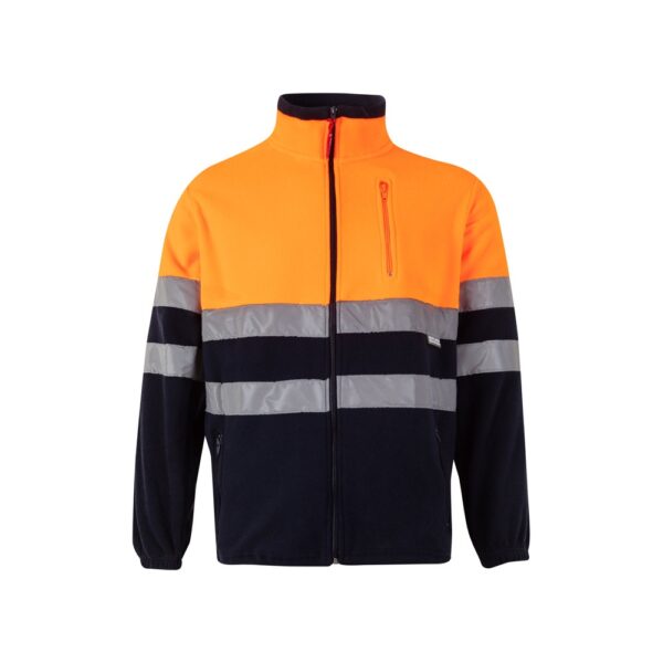 VL EROS LARGE. Dvoubarevná fleecová bunda (280 g/m²), z polyesteru (100 %) - Modrá, 5XL