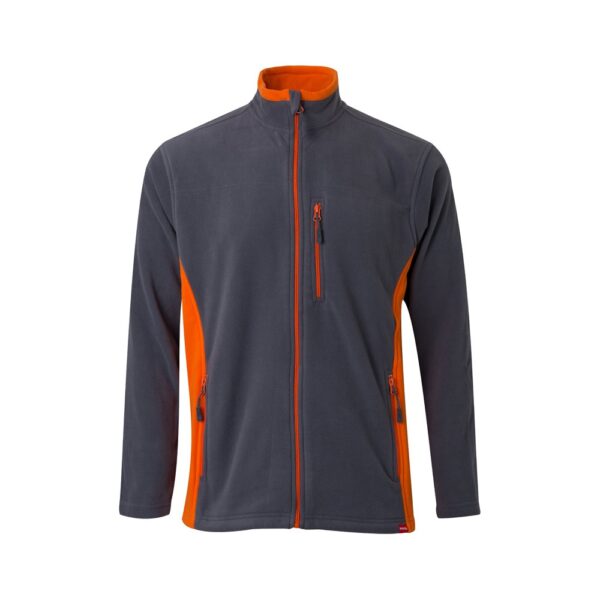 VL GERAS. Dvoubarevná fleecová bunda (220 g/m²) z polyesteru (100 %) - Šedá, XS