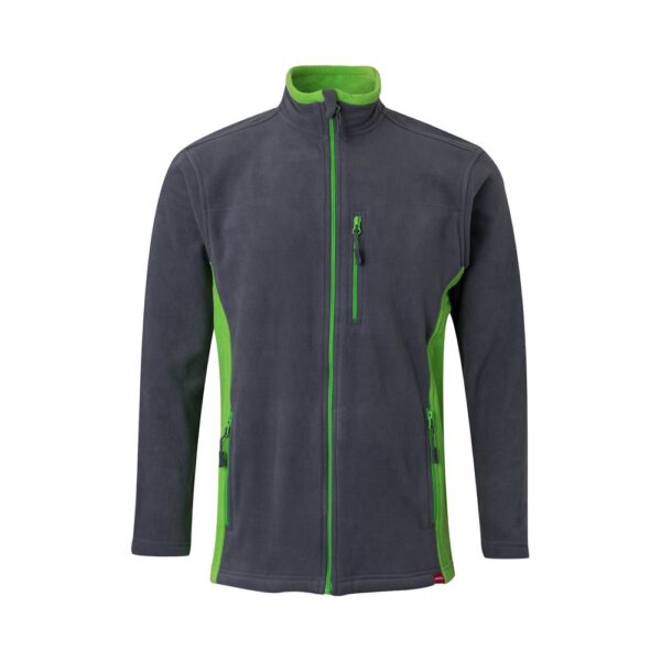 VL GERAS. Dvoubarevná fleecová bunda (220 g/m²) z polyesteru (100 %) - Šedá, XS