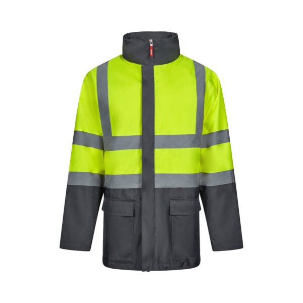 VL JUNO. Dvoubarevná parka 4v1 (180g/m²), z polyesteru (100%) s PU zátěrem - Šedá, XL