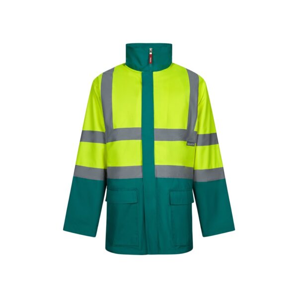 VL JUNO LARGE. Dvoubarevná parka 4v1 (180g/m²), z polyesteru (100%) s PU zátěrem - Zelená, 5XL
