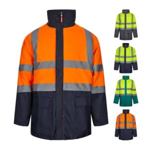 VL JUNO LARGE. Dvoubarevná parka 4v1 (180g/m²), z polyesteru (100%) s PU zátěrem - Modrá, 5XL