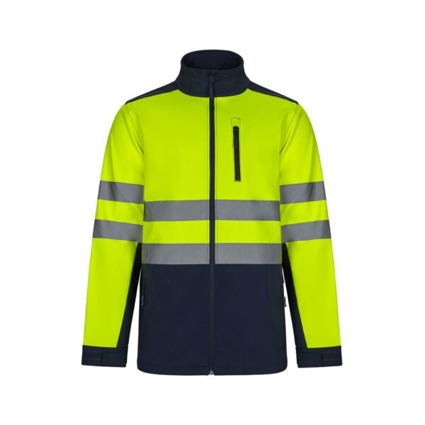 VL HESTIA. Dvoubarevná softshellová bunda (280 g/m²), z polyesteru (96 %) a elastanu (4 %) - Modrá, XL