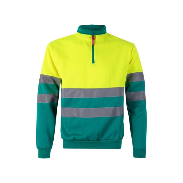 VL THOR LARGE. Dvoubarevná mikina (300 g/m²) z polyesterového fleecu (100 %) - Zelená, 5XL