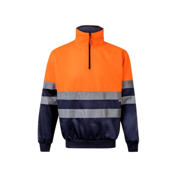 VL THOR LARGE. Dvoubarevná mikina (300 g/m²) z polyesterového fleecu (100 %) - Modrá, 5XL