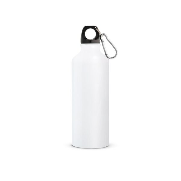 RE-LANDSCAPE M. Láhev z recyklovaného hliníku s karabinou 530 ml - Bílá, 530 ml