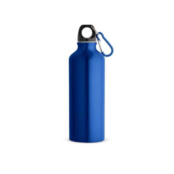 RE-LANDSCAPE M. Láhev z recyklovaného hliníku s karabinou 530 ml - Královská modrá, 530 ml