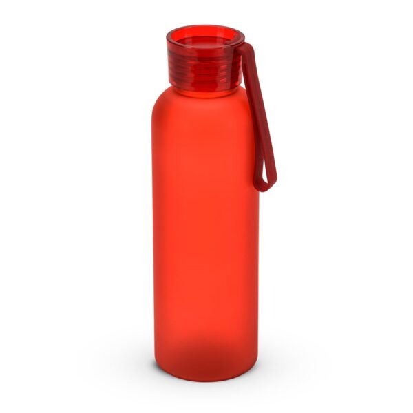 RIO rPET. Recyklovaného PET (100 % rPET) láhev s matným povrchem 600 ml - Červená, 600 ml