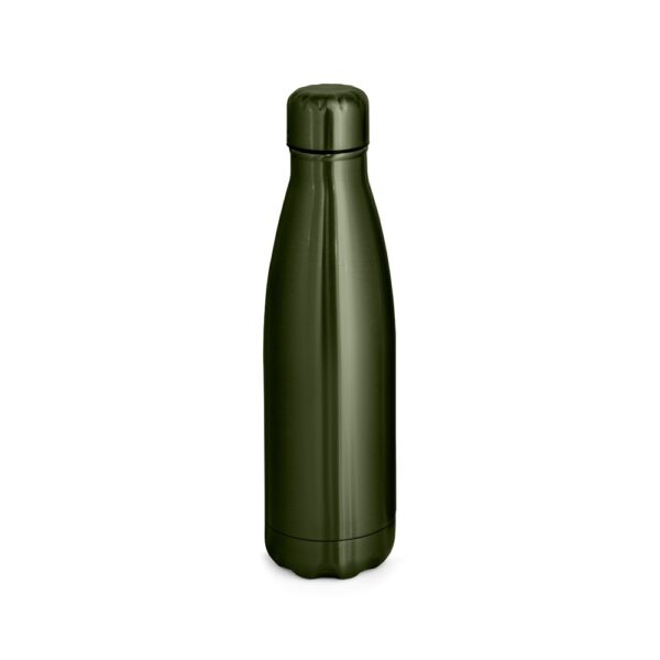 SHOW METALLIC. Láhev z nerezové oceli s matným kovovým povrchem 510 ml - Ocelově šedá, 510 ml