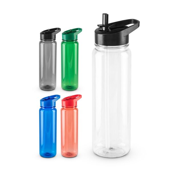 GILMORE. Recyklovaného PET (100% rPET) sportovní láhev s lesklým průsvitným povrchem 750 ml