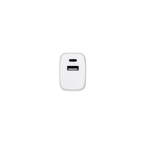 WEGENER. Napájecí adaptér s portem USB-A 18W a USB-C 20W ve recyklovaného ABS (100% rABS)