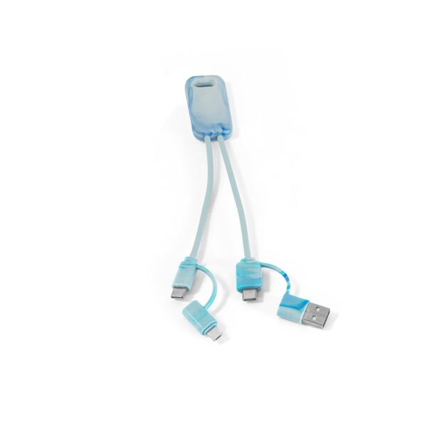 BERNERS. Superrychlý USB kabel 6v1 ve recyklovaného PET (100% rPET) - Vícebarevná