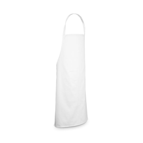 CUMIN. Bavlněná keprová zástěra (180 g/m²) - Bílá