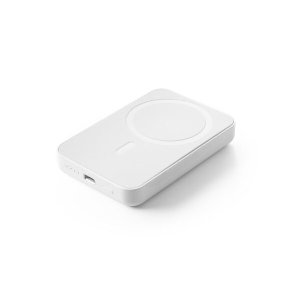 AMPERE 5. Magnetická power banka 5 000 mAh s 15W superrychlou bezdrátovou nabíječkou ve recyklovaného ABS (100% rABS)